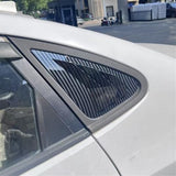 Fit for Hyundai Elantra 2007-2010 Car Rear Window Louver Shutter Cover Side Vent Trim Sticker Scoop Exterior Accessories(Carbon Look)