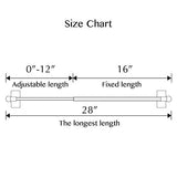 Magnetic Curtain Rods for Metal Doors Multi-Use Curtain Rods for Small Windows Cafe Sidelight and Iron Steel Places, 1/2 Inch Diameter, Tool Free (2 Pack, Adjust from 16 to 28 Inch, White)