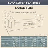 Stretch Couch Cover Washable Sofa Slipcover Furniture Protector with Non Skid Foam and Elastic Bottom for Kids, Dog(Large/Chocolate)