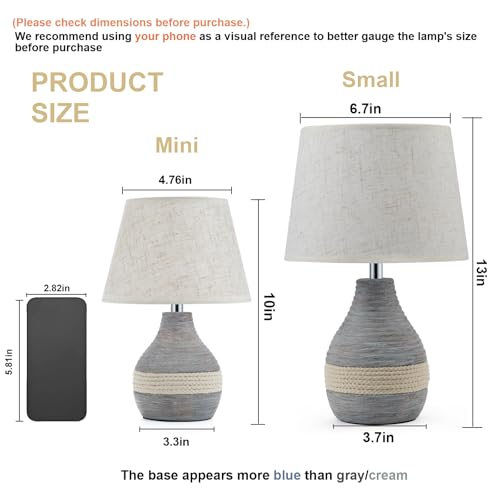 13" H Small Rechargeable Cordless Ceramic Table Lamp with Remote – RGB, Warm White Light, Timer, Dimmer – Battery Operated Lamp with Linen Shade for Patio, Bedroom, Living Room, Dining Table
