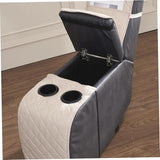 Loveseat Recliner Cover with Console Waterproof Non-Slip Recliner Cover with Elastic Straps Sofa for Double Reclining
