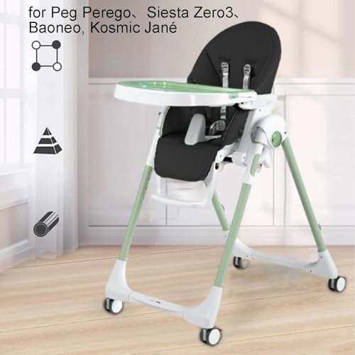 High Chair Cushion, Baby Dining Chair Seat Cover, Seat Cushion Breathable Pad, Foldable Baby Highchair Cover, Protects from Spills and Crumbs for Baoneo, Kosmic Jané, Siesta Zero3 (Black)