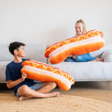 Much Comfort 30" 3D Supreme Hot Dog Throw Pillow - Made with Super Soft & Ultra Premium Fabric - Cute, Comfortable, Plush, Stuffed Body Cushion for Home Decor - Best Funny Gift for Meat Lovers - Large