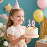 Pink Number One Birthday Candles, Romantic Cake Glitter Pink Number 1st Candles Anniversary Cake First Topper Decoration Cute Birthday Party Supplies for Wedding Anniversary Celebration Supplies (1)