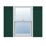 14"W x 47"H Lifetime Vinyl, Standard Four Board Joined, Board-n-Batten Shutters, w/Installation Shutter-Lok's & Matching Screws (Per Pair), Midnight Green