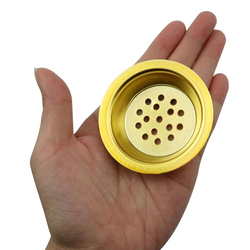 XGNG 6PCS Gold Perforated Incense Tray with Metal Charcoal Guard and Cone Incense Burner Holder for Home Fragrances and Ritual Use