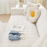 Awjcsv Couch Cover for Dogs Washable, Fuzzy Pet Couch Covers for 3 Cushion Sofa Pet Friendly, Non Slip Sofa Cover (White, 27.6" X 70.9"/70 X 180cm)