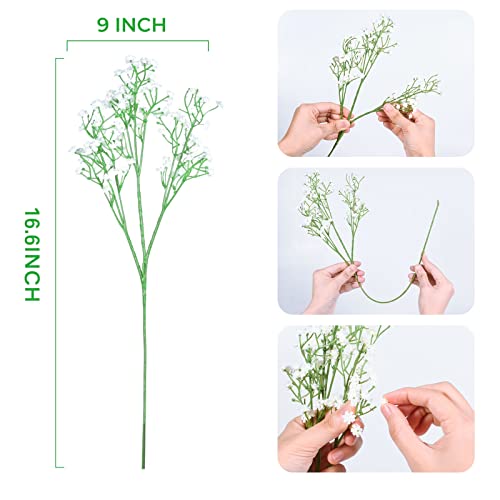 LYLYFAN Babys Breath Artificial Flowers,30 Pcs Gypsophila Faux Flowers for Wedding Party Home Garden Decoration