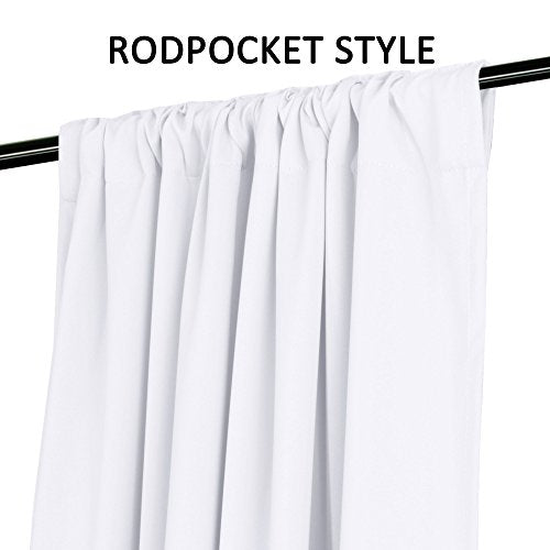 Turquoize White Curtains 96 Inch Long Room Darkening Curtains for Living Room Thermal Insulated Back Tab Rod Pocket Window Treatment Panels Drapes for Bedroom, 52" W x 96" L, Pure White