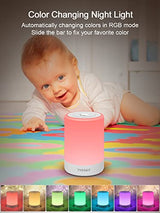 Baby Night Light, Nursery Night Lamp for Breastfeeding, Portable Nightlight for Kids Toddlers Bedroom, Warm & Soft Bedside Lamp, Touch Control, Rechargeable, Lasting Up to 100Hours