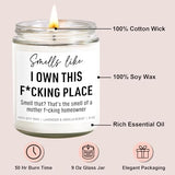Younift Funny Scented Candle, House Warming Gifts New Home, Housewarming Gifts for Women, Men, Couple, New Homeowner - First Apartment Essentials - Closing Presents for Home Buyers - 9 oz