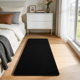 Modern Hallway Runner Rug, 2x4 Black Washable Non Slip Runner Rug