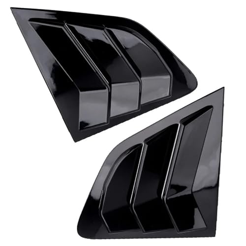 2PCS Fit for Nissan Rogue Sport 2017-2021 Qashqai J11 2014-2021 Car Rear Exterior Window Quarter Louver Cover Side Vent Shutter Trim(Gloss Black)