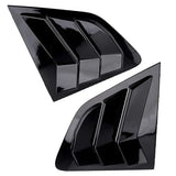 2PCS Fit for Nissan Rogue Sport 2017-2021 Qashqai J11 2014-2021 Car Rear Exterior Window Quarter Louver Cover Side Vent Shutter Trim(Gloss Black)