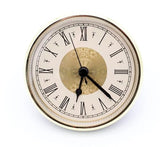 2 3/4" Quartz Clock Insert Fit Up Movement 70 mm Fancy Cream Roman Dial