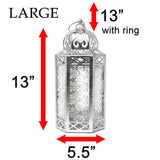 Vela Lanterns Decorative Indoor Fairy Light Candle Holder, Blue, L