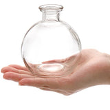 SOUJOY Set of 12 Small Glass Ball Bud Vase, Unique Mini Low Sitting Flower Vase, Clear Floral Centerpieces for Home Decor, Weddings, Floral Arrangements, Events, Parties
