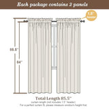 Chyhomenyc White Sheer Curtains 84 Inch Length 2 Panels Set, Light Filtering Tufted Textured Soft Airy Rod Pocket Gentle Leaf Window Treatment Drapes for Bedroom Living Room, 42" Wx84 L, 2PCS