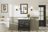 Briivue 22x30 Inch Black Bathroom Mirror for Wall, Thick Metal Framed Rectangle Mirrors for Over Sink, Bedroom, Living Room, Entryway, Anti-Rust, HD Tempered Glass