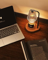Candle Warmer Lamp with Timer & Dimmer for Yankee Candles, Adjustable Height Candle Warmer for Jar Candles, Wax Melt Lamp for Cozy Home Decor & Gifts,Glass, 2 Bulbs