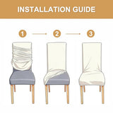 HOMETITUTE High Stretch Chair Covers for Dining Chairs Washable Dining Chair Covers Set of 4 Soft Kitchen Seat Cover Royal Blue Gold Crown for Home Hotel Restaurant Banquet