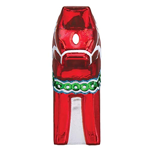 Old World Christmas Swedish Dala Horse Glass Blown Ornaments for Christmas Tree