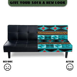 Western Aztec Futon Slipcover Aesthetic Armless Sofa Cover Washable Couch Slipcover Modern Home Decor Couch Covers for Sofa Furniture Protector