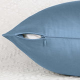 6 Pack Decorative 100% Cotton Pillow Covers Square Cushion Cover Solid Christmas DIY Throw Pillowcase for Home Bed Sofa Halloween Christmas,Blue Grey,6 Pack-20" x 20"/50x50cm