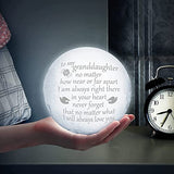 Funnli Granddaughter Gifts from Grandma, Christmas Mothers Day Graduation Birthday Gifts for Granddaughter Moon Lamp, 3D Printed Moon Light with Wooden Stand