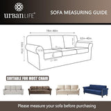 URBANLIFE Stretch Sofa Covers & Loveseat Couch Covers for 3 Cushion Sofa with 2 Cushion Sofa for Living Room Slipcover Set, Charcoal Gray