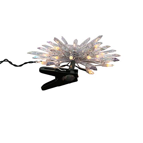 Kurt Adler UL1883 UL 30-Light Plastic Crystal Snowflake Treetop
