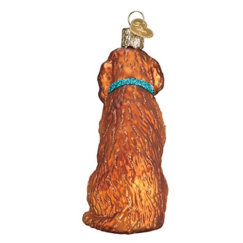 Old World Christmas Irish Doodle Glass Blown Ornament for Christmas Tree, Handcrafted Holiday Decoration, Dog Collection