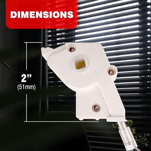 Amazing Drapery Hardware High Profile 2" Plastic Wand Tilter for Horizontal Blinds 2ct - Square Rod Compatible, Durable Control Mechanism