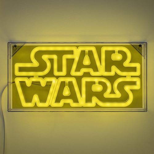Star Wars LED Neon Light - Officially Licensed Free Standing or Wall Mountable Light Sign - Game Room Accessories & Film Memorabilia Decor - Paladone