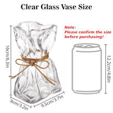 FOWSEEK 6 Inch Small Glass Flower Vase, Irregular Clear Flower Vases for Centerpiece Table Indoor Desk Decor, Modern Art Decorative Vase for Home Office Wedding Bookshelf Housewarming Gift