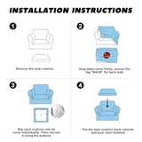 Chair Slipcover with Armrest Pockets 2-Piece Set, Stretch Faux Leather Chair Cover for Armchairs(Fits 31-45") - Non-Slip, Machine Washable, Pet & Kid Friendly - Coffee
