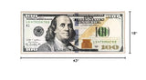 HUAHOO Money Rugs 100 Dollar Bill Runner Cool Area Rug for Living Room Kitchen Rug Laundry Runner Rug Bedroom Bathroom Mat (18" x 43")
