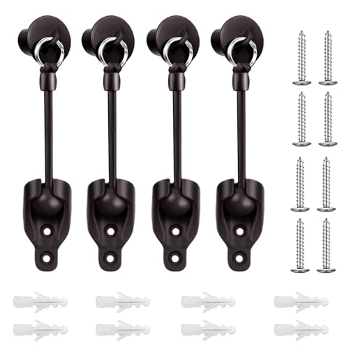 Coolaroo Replacement Parts Roller Shade Hardware Bungee Kit and End Cap Tie Downs for Coolaroo Outdoor Roller Shade (2, Brown)