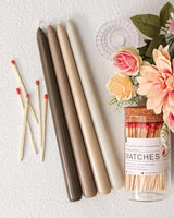Viyffo Taper Candles 10 Inch Brown 4 Pack Unscented, Smokeless Long Tall Tapered Candlesticks Wedding Home Decor Dinner Natural Color Series