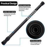 SIQUK 6 Pack Cupboard Bars Adjustable Spring Tension Rods Black Refrigerator Bar Extendable Rod for DIY Projects, 15.7 to 28 Inches