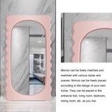 Full Length Mirror, Irregular Clouds Full Body Mirror, Wall Mounted Floor Mirror, Wooden Frame Leaning Hanging Wall Mirror for Bedroom Entrance A-100 * 180cm