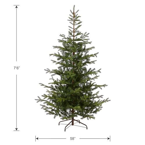 National Tree Company 7.5 ft Unlit Norwegian Spruce Artificial Christmas Tree, 1,325 Tips, Includes Stand, Green