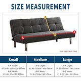 Full Size Futon Cover, Stretch Armless Folding Sofa Bed Couch Slipcover(Lakeblue,Large)