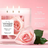 Yankee Candle Fresh Cut Roses Scented Candle, 14.5oz 3-Wick