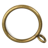 Antique Brass Curtain Rings with Eyelets for Up to 1.2-inch Curtain Rods (Set of 30 PCS Curtain Rings)