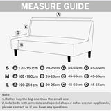 Armless Sofa Bed Cover with Skirt,Armless Futon Slipcover Stretch Jacquard Armless Sofa Cover Futon Couch Bed Cover Washable Furniture Bed Protector with Elastic Bottom,1,L