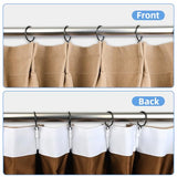 Curtain Rings with Eyelets, 48 Pack Metal Drapery Rings for Pinch Pleat Curtains Panels, Drape Rings Fits Up to 1.2 in Curtains Rod, 1.5 Inch I D Black