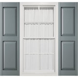 14 3/4"W x 39"H Mid-America Vinyl, Standard Size Williamsburg Double Panel Shutters, w/Installation Shutter-Lok's & Matching Screws (Per Pair), 419 - Storm Cloud