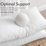 MIULEE Pillow Inserts 20x20 Inch Set of 4, Feather Mix Polycotton with Cotton Fabric Square Decorative Throw Pillows for Couch Bed Sofa