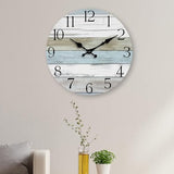 Wall Clock, Silent Non Ticking Wall Clocks Battery Operated, Rustic Wooden Clocks Decorative for Kitchen, Bathroom, Bedroom, Living Room, (8 Inch)